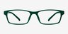 Madras Vert PlastiqueMontures de lunettes de vue d'EyeBuyDirect, Vue de Face