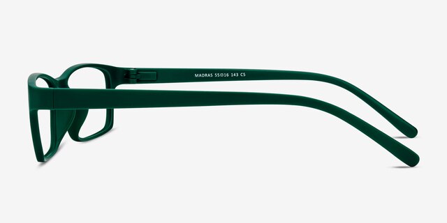 Madras Vert PlastiqueMontures de lunettes de vue d'EyeBuyDirect, Vue de Côté