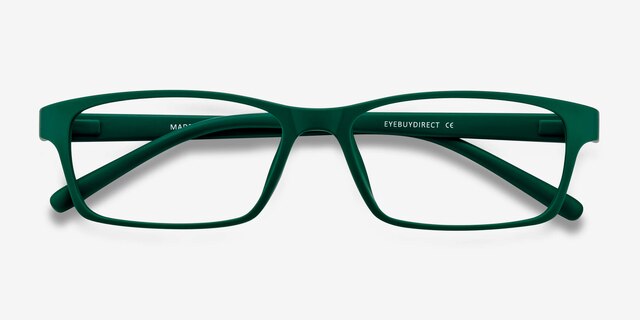 Madras Vert PlastiqueMontures de lunettes de vue d'EyeBuyDirect, Vue Rapprochée