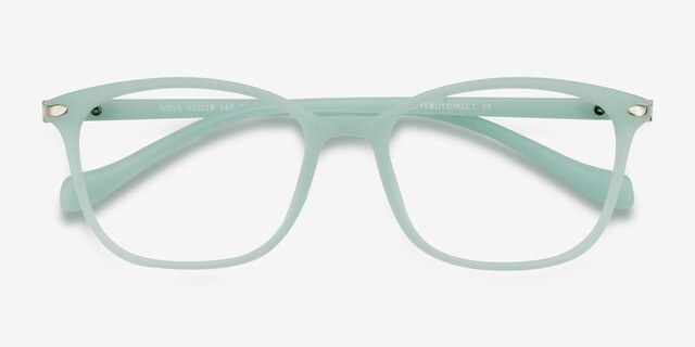 Nola Mint Frost PlasticEyeglass Frames from EyeBuyDirect, Closed View