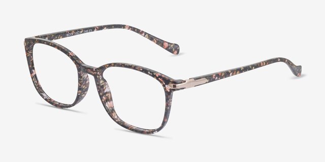 Nola Pink Floral PlastiqueMontures de lunettes de vue d'EyeBuyDirect, Vue d'Angle