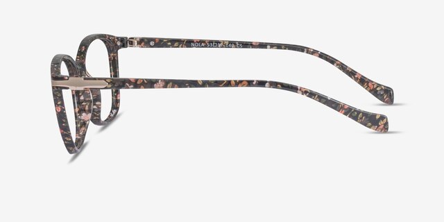 Nola Pink Floral PlastiqueMontures de lunettes de vue d'EyeBuyDirect, Vue de Côté