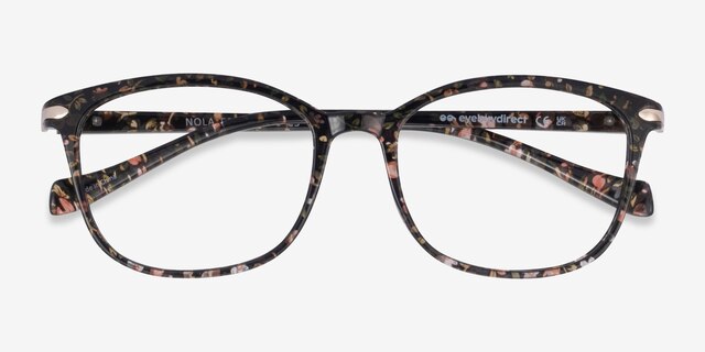 Nola Pink Floral PlastiqueMontures de lunettes de vue d'EyeBuyDirect, Vue Rapprochée