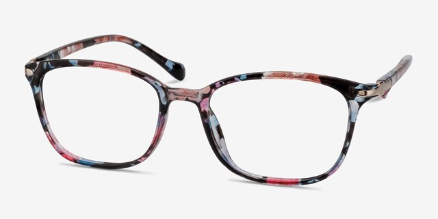 Nola Floral PlasticEyeglass Frames from EyeBuyDirect, Angle View