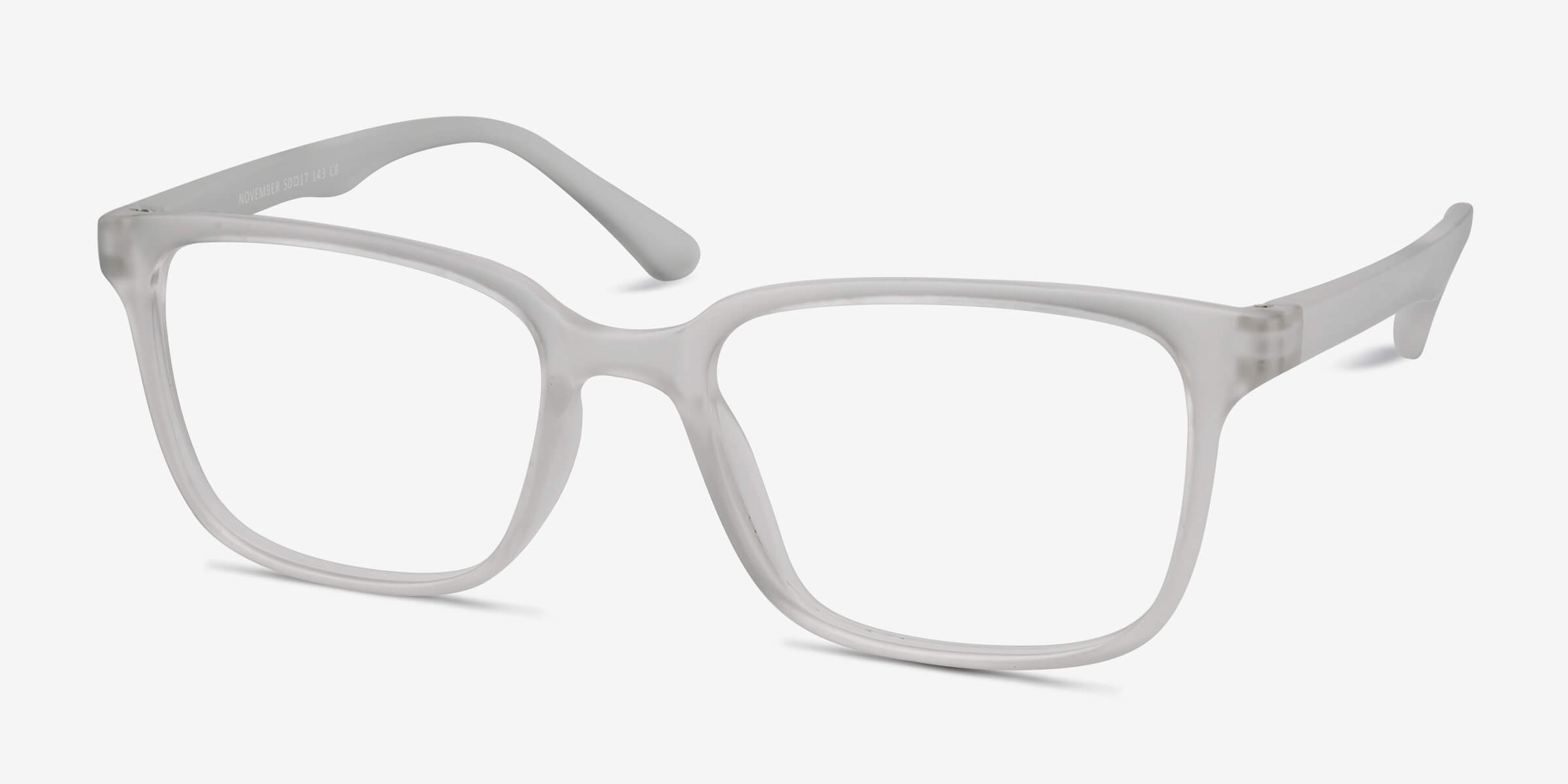November Rectangle Matte Clear Full Rim Eyeglasses Eyebuydirect Canada