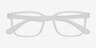 November Matte Clear PlastiqueMontures de lunettes de vue d'EyeBuyDirect, Vue Rapprochée