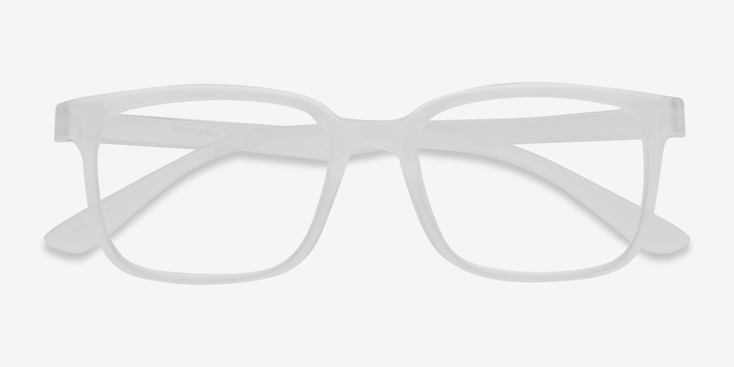 November Rectangle Matte Clear Full Rim Eyeglasses Eyebuydirect