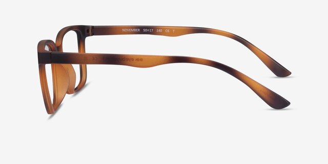 November Tortoise PlasticEyeglass Frames from EyeBuyDirect, Side View