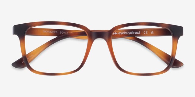 November Tortoise PlasticEyeglass Frames from EyeBuyDirect, Closed View