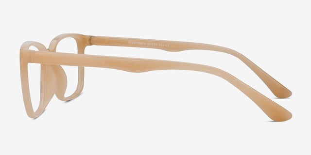 November Pink PlasticEyeglass Frames from EyeBuyDirect, Side View