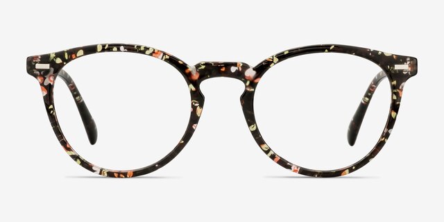 Peninsula Red Floral PlasticEyeglass Frames from EyeBuyDirect, Front View