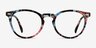 Peninsula Blue Floral PlasticEyeglass Frames from EyeBuyDirect, Front View