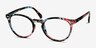 Peninsula Blue Floral PlasticEyeglass Frames from EyeBuyDirect, Angle View