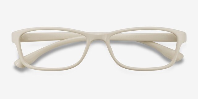 Versus White PlasticEyeglass Frames from EyeBuyDirect, Closed View