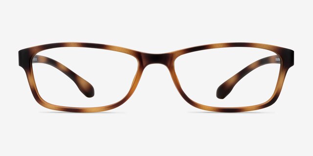 Versus Matte Tortoise PlasticEyeglass Frames from EyeBuyDirect, Front View
