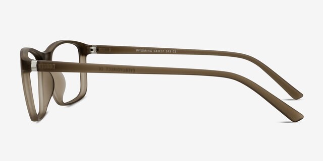 Wyoming Matte Hazel PlasticEyeglass Frames from EyeBuyDirect, Side View