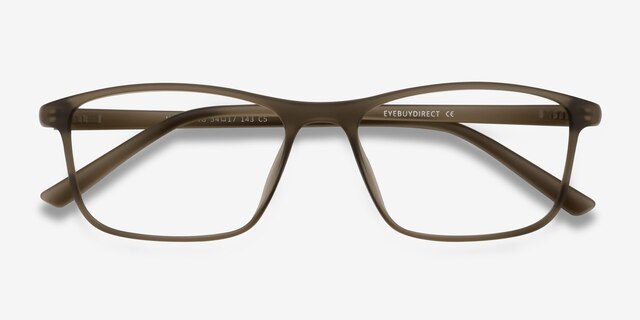 Wyoming Matte Hazel PlasticEyeglass Frames from EyeBuyDirect, Closed View