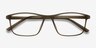 Wyoming Matte Hazel PlasticEyeglass Frames from EyeBuyDirect, Closed View