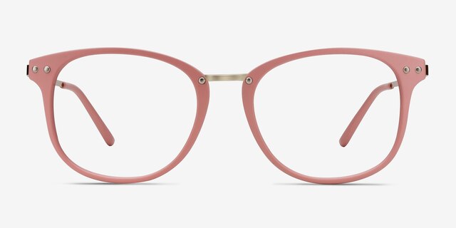 Cosmo Pink MetalEyeglass Frames from EyeBuyDirect, Front View