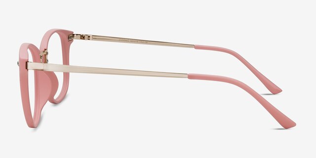 Cosmo Pink MetalEyeglass Frames from EyeBuyDirect, Side View