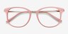 Cosmo Pink MetalEyeglass Frames from EyeBuyDirect, Closed View
