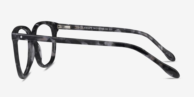 Escape Marbled Gray AcetateEyeglass Frames from EyeBuyDirect, Side View