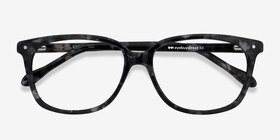 Escape Marbled Gray Acétate Montures de lunettes de vue d'EyeBuyDirect, Vue Rapprochée