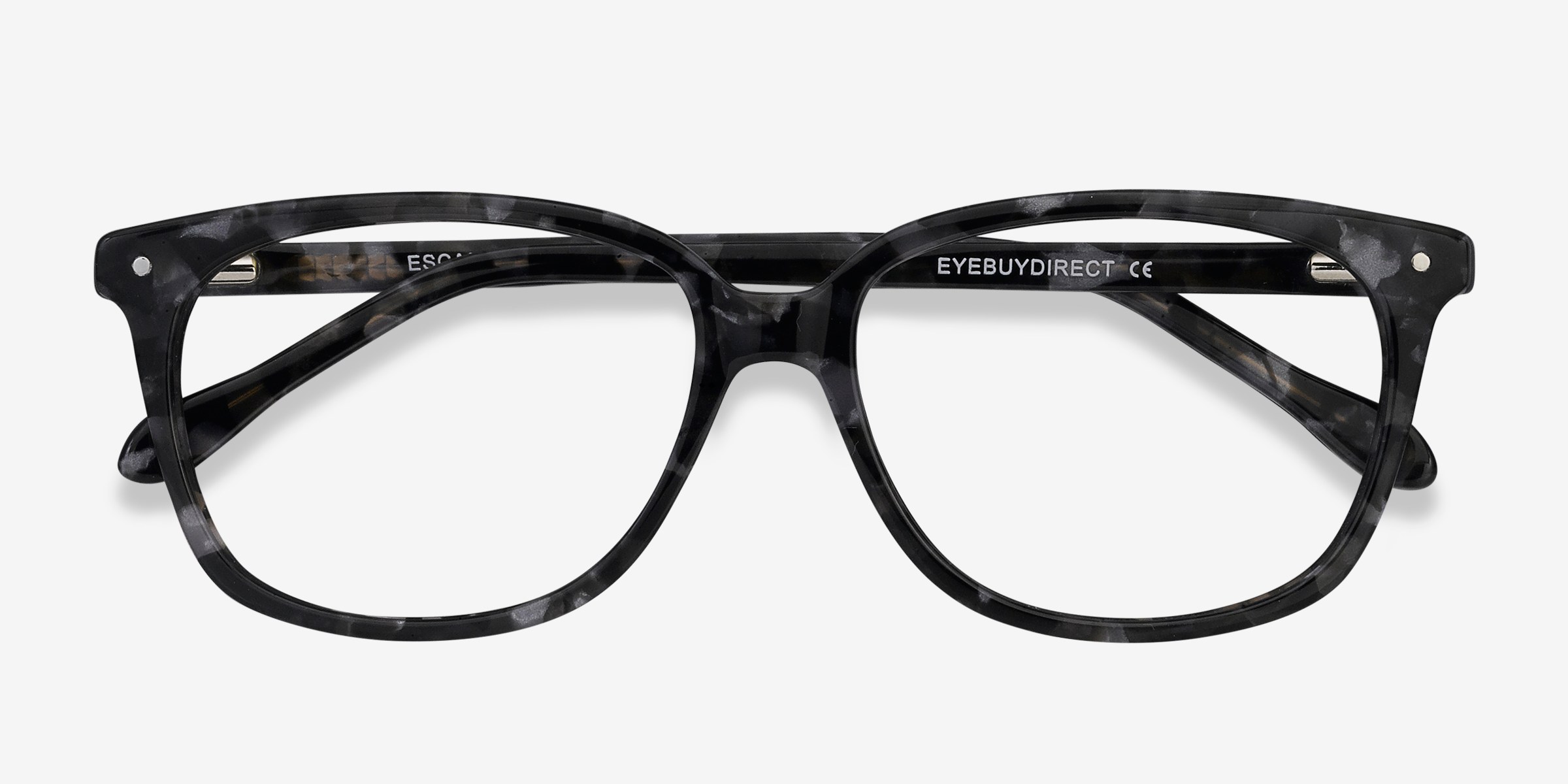 Escape Rectangle Marbled Gray Full Rim Eyeglasses Eyebuydirect 