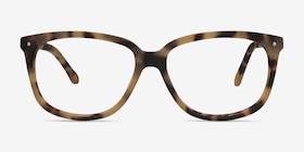 Escape - Rectangle Matte Tortoise Frame Eyeglasses | EyeBuyDirect