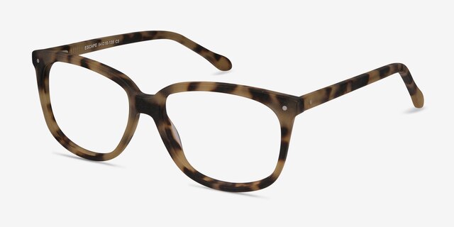 Escape Matte Tortoise AcetateEyeglass Frames from EyeBuyDirect, Angle View