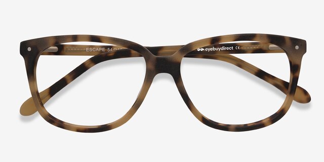 Escape Matte Tortoise AcetateEyeglass Frames from EyeBuyDirect, Closed View