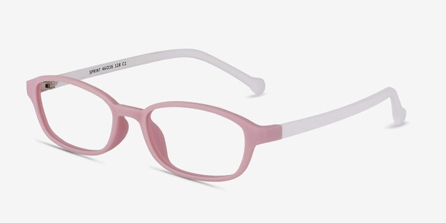 Sprint Pink PlasticEyeglass Frames from EyeBuyDirect, Angle View