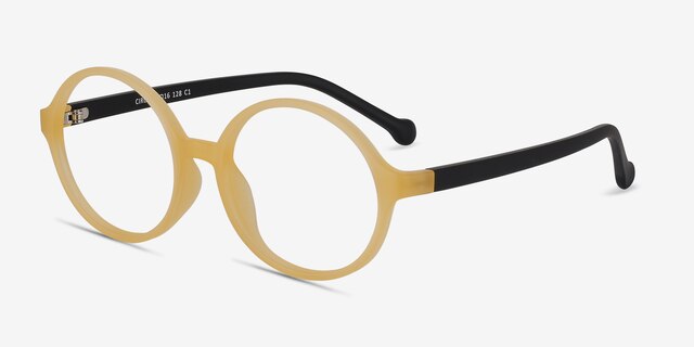 Circo Yellow PlasticEyeglass Frames from EyeBuyDirect, Angle View