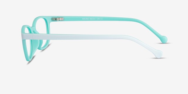 Bound Vert PlastiqueMontures de lunettes de vue d'EyeBuyDirect, Vue de Côté