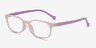 Bound Pink PlasticEyeglass Frames from EyeBuyDirect, Angle View