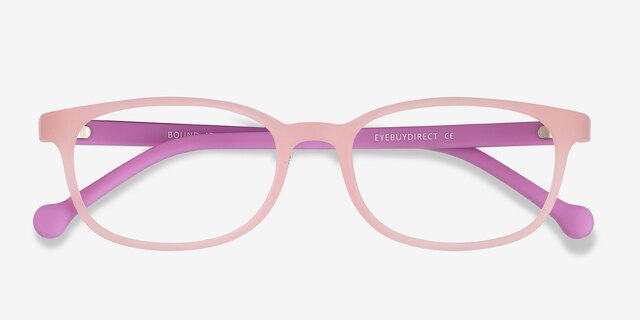 Bound Pink PlasticEyeglass Frames from EyeBuyDirect, Closed View