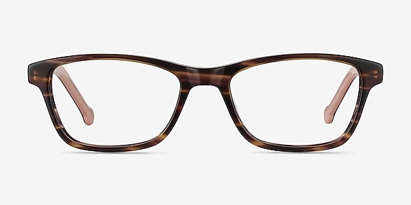 Shallows Brown Striped Acétate Montures de lunettes de vue
