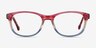 Nifty Pink Striped AcetateEyeglass Frames from EyeBuyDirect, Front View