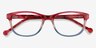 Nifty Pink Striped AcetateEyeglass Frames from EyeBuyDirect, Closed View