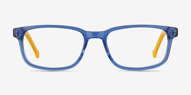 Totes Blue Clear AcetateEyeglass Frames from EyeBuyDirect, Front View