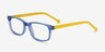 Totes Blue Clear AcetateEyeglass Frames from EyeBuyDirect, Angle View