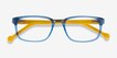 Totes Blue Clear AcetateEyeglass Frames from EyeBuyDirect, Closed View