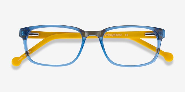 Totes Blue Clear AcetateEyeglass Frames from EyeBuyDirect, Closed View