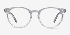 Morning Gray Clear Acetate Eyeglass Frames from EyeBuyDirect, Front View