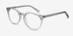 Morning Gray Clear AcetateEyeglass Frames from EyeBuyDirect, Angle View