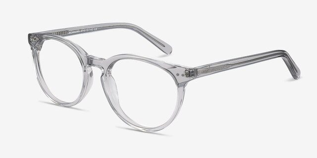 Morning Gray Clear AcetateEyeglass Frames from EyeBuyDirect, Angle View