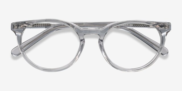 Morning Gray Clear AcetateEyeglass Frames from EyeBuyDirect, Closed View