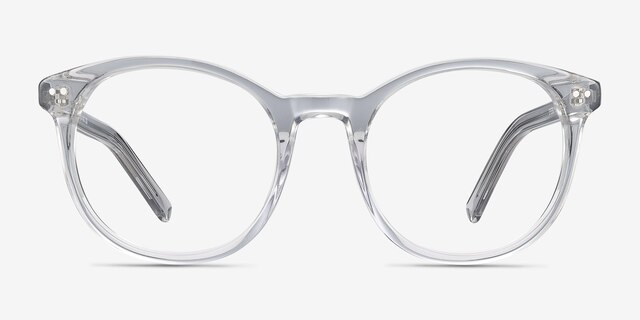 Primrose Gray Clear AcetateEyeglass Frames from EyeBuyDirect, Front View