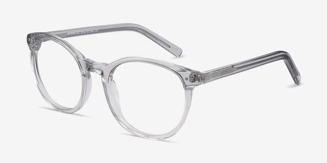 Primrose Gray Clear AcetateEyeglass Frames from EyeBuyDirect, Angle View