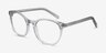 Primrose Gray Clear AcetateEyeglass Frames from EyeBuyDirect, Angle View